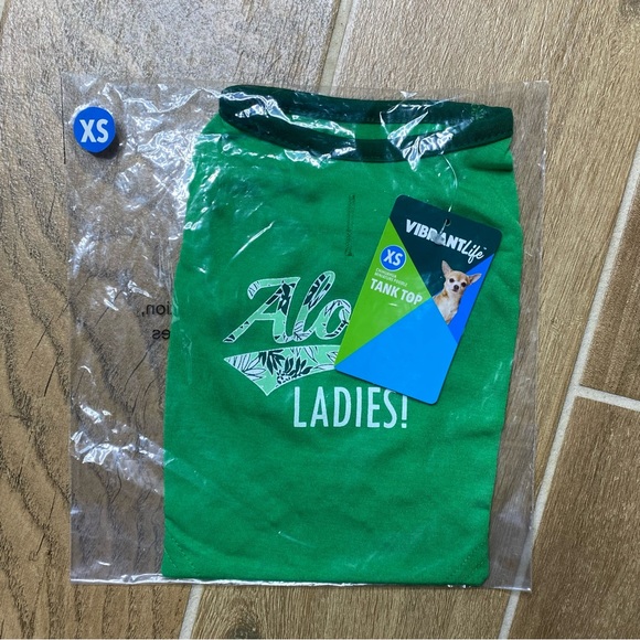 VibrantLife Aloha Ladies Dog Tank Top T Shirt Green XS - Picture 11 of 12